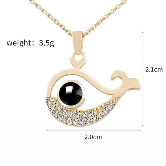Lumina Whale™ Necklace – Hidden Photo in Light